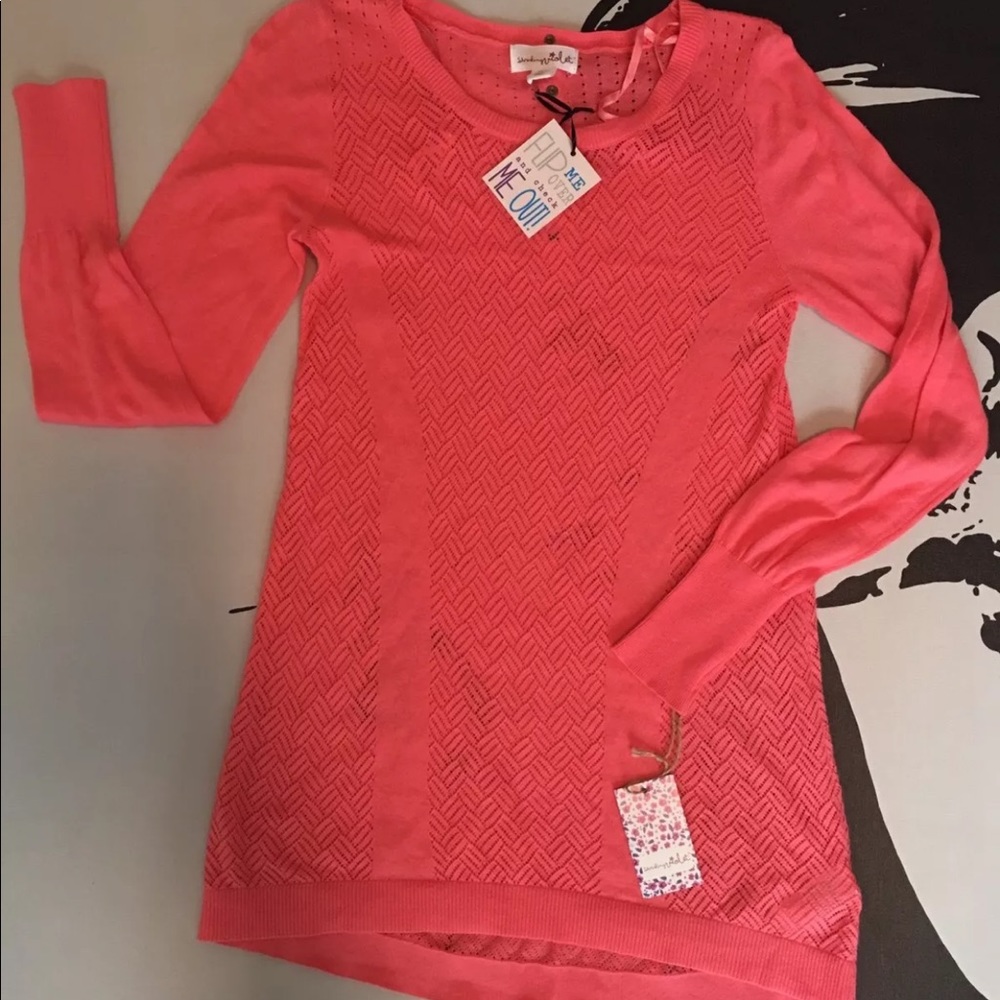 Shrinking Violet Women Lightweight Sweater Coral